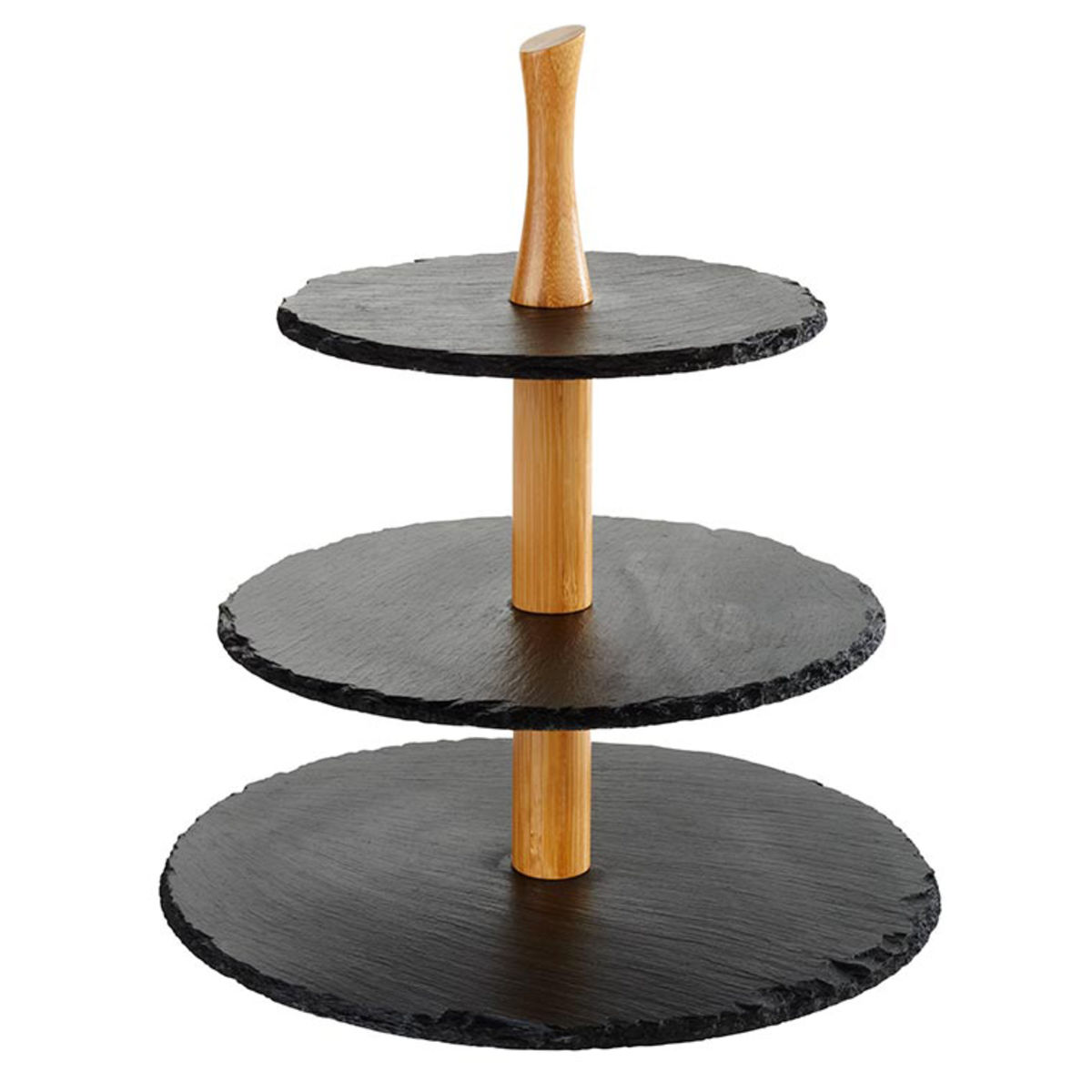 APS Etagère, 3 laags; 30x34 cm (ØxH); zwart; rond