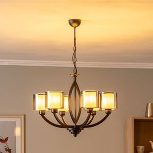 Avonni Kronleuchter AV-7002-1876-6BSY mit Glasschirmen