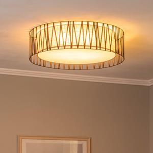 TK Lighting Deckenleuchte Harmony, schwarz, Jute natur, &Oslash; 72 cm