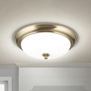 Orion Deckenleuchte Empire, &Oslash; 35,5 cm, messing, Glas opal matt