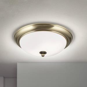 Orion Deckenleuchte Empire, &Oslash; 35,5 cm, altmessing, Glas opal matt