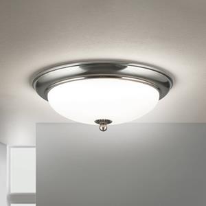 Orion Deckenleuchte Empire, &Oslash; 35,5 cm, nickel matt, Glas opal matt