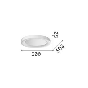 Ideallux Ideal Lux plafondlamp Planet, wit, Ø 50 cm, metaal
