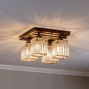 Avonni Deckenleuchte AV-1795-4BSY 4-fl. Quadrat, schwarz