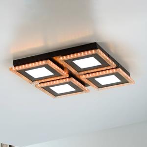 JUST LIGHT. LED plafondlamp Acri CCT RGB afstandsbed. 44x44cm