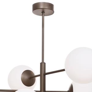 Domiluce H&auml;ngeleuchte Aurora, braun, &Oslash; 60 cm, 6-flammig, Glas, E14