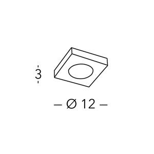 Austrolux KOLARZ Deckenlampe Click Q, vintage-silberfarben L&auml;nge 12 cm