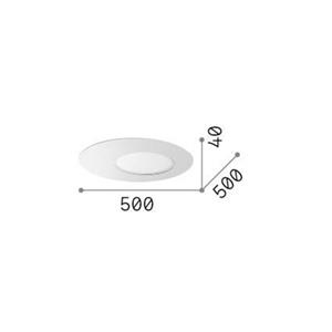 Ideallux Ideal Lux plafondlamp Iride, wit, Ø 50 cm, metaal
