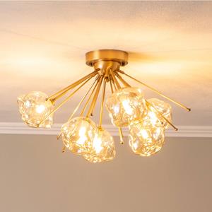 Avonni Deckenleuchte AR-1777-6E mit 6 Gl&auml;sern, antikgold