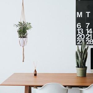 Fungogo 2 stuks plantenhangers holle handgemaakte linnen touw universele hangende plantenhouders huishoudelijke benodigdheden kaki
