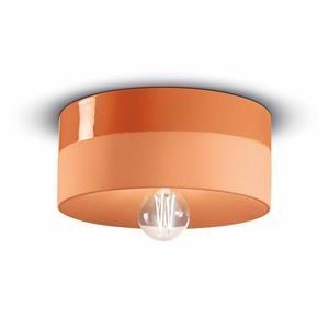 Ferroluce Deckenlampe PI Keramik gl&auml;nzend/matt &Oslash; 25cm orange