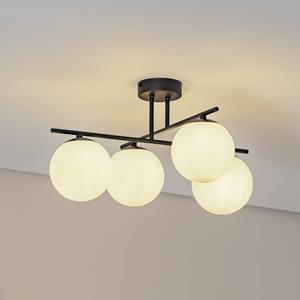 Domiluce Deckenleuchte Aurora, schwarz, &Oslash; 50 cm, 4-flammig, Glas, E14