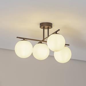 Domiluce Deckenleuchte Aurora, braun, &Oslash; 50 cm, 4-flammig, Glas, E14