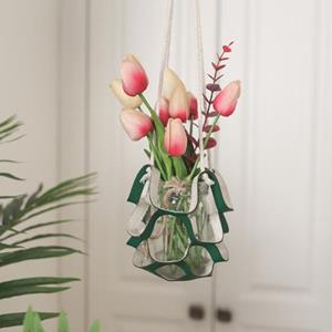 HOMEKA Hangmand Multifunctionele holle kunstleren schommel Vetplanten Hangmand voor vergroeningsprojecten S geel