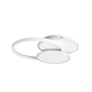 FISCHER & HONSEL LED-Deckenlampe Tomo, wei&szlig;, 40 cm, Metall, Remote, CCT, dim