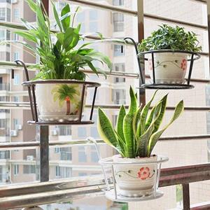 Sunnyway Smeedijzeren hangende plantenpotten houder mand balkon bloempot hanger buiten hangende pot houder mand voor muurdecoratie