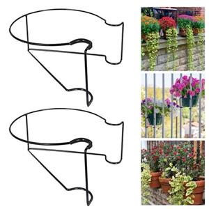 WOW My Garden Balkonleuning Bloempothouder Zwevende leuning Plantenbakplank Metaal Binnen Buiten Verticale trap Hangende plantenpot Clip Standbeugel zwart