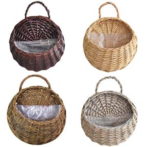 League of Legend Handgemaakte geweven hangende mand, opbergmand, bloempot, hangende muurmand S beige