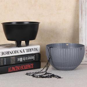 Cucu04 Hangmand Imiatino Vine Bloempot Ronde Hars Tuinplantenbak met driehoekige ketting M blauw