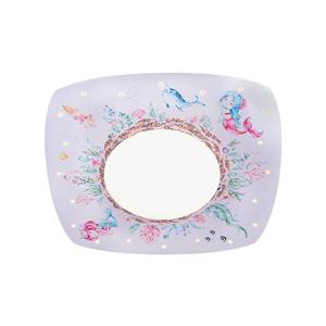 Elobra LED-Deckenleuchte Meerjungfrauen, 58 cm, bunt, MDF-Holz