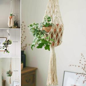 Hegshjuz for Indoor Living Room Balcony Macrame Plant Hangers Handmade Flower Pot New Hanging Basket 3