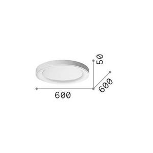 Ideallux Ideal Lux plafondlamp Planet, wit, Ø 60 cm, metaal
