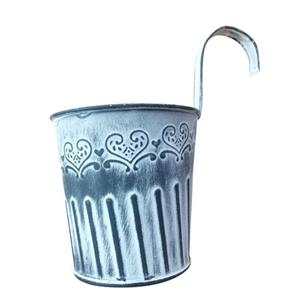 Fungogo Muurhangende bloempot tuinhek balkon plantenhouder emmer vintage decor