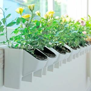 Lansoon Electronics Muur hangende plantenbak bloempot stapelbare tuin bloempotten muur verticale vetplanten plantenbak bonsai groene woondecoratie wit