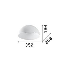 Ideallux Ideal Lux LED plafondlamp Corolla-1, wit, metaal, Ø 35 cm