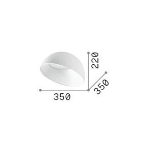 Ideallux Ideal Lux LED plafondlamp Corolla-2, wit, metaal, Ø 35 cm