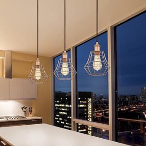 Westinghouse Pendelleuchte Nathan, kupferfarben geb&uuml;rstet