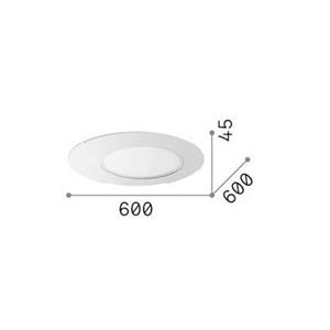 Ideallux Ideal Lux plafondlamp Iride, wit, Ø 60 cm, metaal