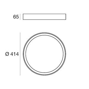 Linea Light LED-Deckenleuchte Tara R, &Oslash; 41,4 cm, schwarz, Alu, 3.000 K