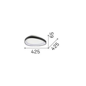 Ideallux Ideal Lux Gemini LED plafondlamp, zwart, 42,5 cm, aan/uit