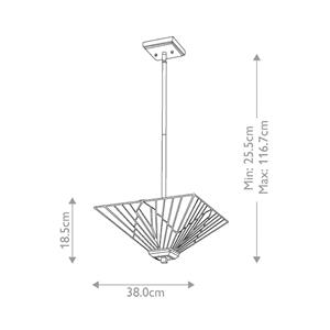ELSTEAD Alderley plafondlamp, in hoogte verstelbaar, Tiffany stijl