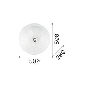 Ideallux Plafondlamp Ideal Lux Shell, amberkleurig, glas, Ø 50 cm
