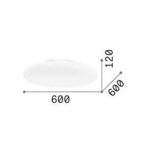 Ideallux Ideal Lux Smarties plafondlamp, opaal glas, Ø 60 cm