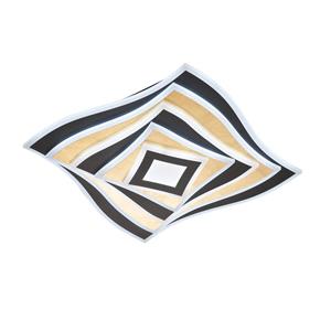 FISCHER & HONSEL LED-Deckenlampe Hero, schwarz/blattgold, 50 x 50 cm, CCT RGB