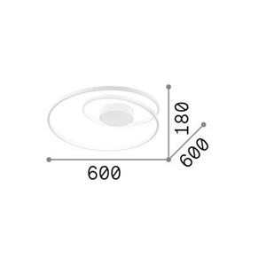 Ideallux Ideal Lux plafondlamp Dali, zwart, metaal, Ø 60 cm