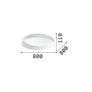 Ideallux Ideal Lux plafondlamp Ziggy, wit, Ø 80 cm, metaal