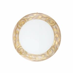 KOLARZ Deckenlampe Serena, cremefarben, &Oslash; 40 cm, Metall/Glas