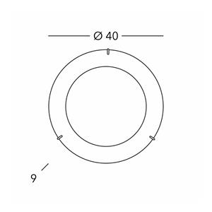 KOLARZ Deckenlampe Serena, rot, &Oslash; 40 cm, Metall/Glas