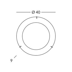 KOLARZ Deckenlampe Serena, goldfarben, &Oslash; 40 cm, Metall/Glas