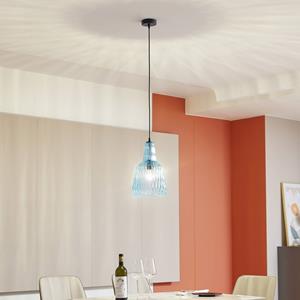 Lindby H&auml;ngeleuchte Belarion, blau, 1-flg., Glas, &Oslash; 23 cm