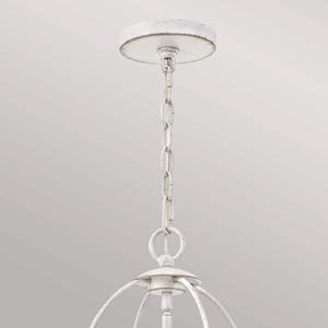 QUOIZEL Bradbury hanglamp, 4-lamps, wit