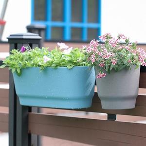 Amusedly Hangende bloempot Grote capaciteit slagvastheid Afvoergat Ontwerp Plantcontainer Bloempot Tuinbenodigdheden S blauw