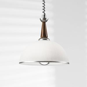Lamkur Lighting H&auml;ngeleuchte Ilsa, wei&szlig;/silber, &Oslash; 30 cm, h&ouml;henverstellbar