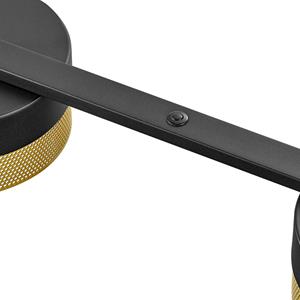 HELL LED-H&auml;ngeleuchte Mesh 4fl. Dimmer, schwarz/gold