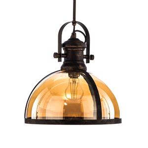 Avonni H&auml;ngelampe AV-5063-1BSY Glasschirm, kupfer/schwarz