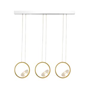 Zambelis LED-H&auml;ngeleuchte 23029, 3-flammig, 3.000 K, Glas, golden